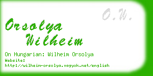 orsolya wilheim business card